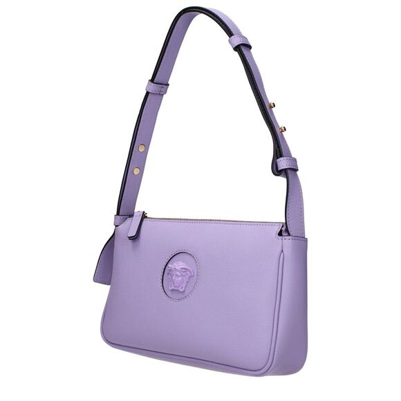 Versace Purple Leather Shoulder Women's Bag - Picture 2 of 3